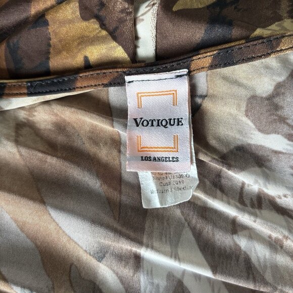 Vintage Votique Los Angeles Romper womens M Animal Print V Neck Indie Sleaze Y2K - Picture 4 of 16